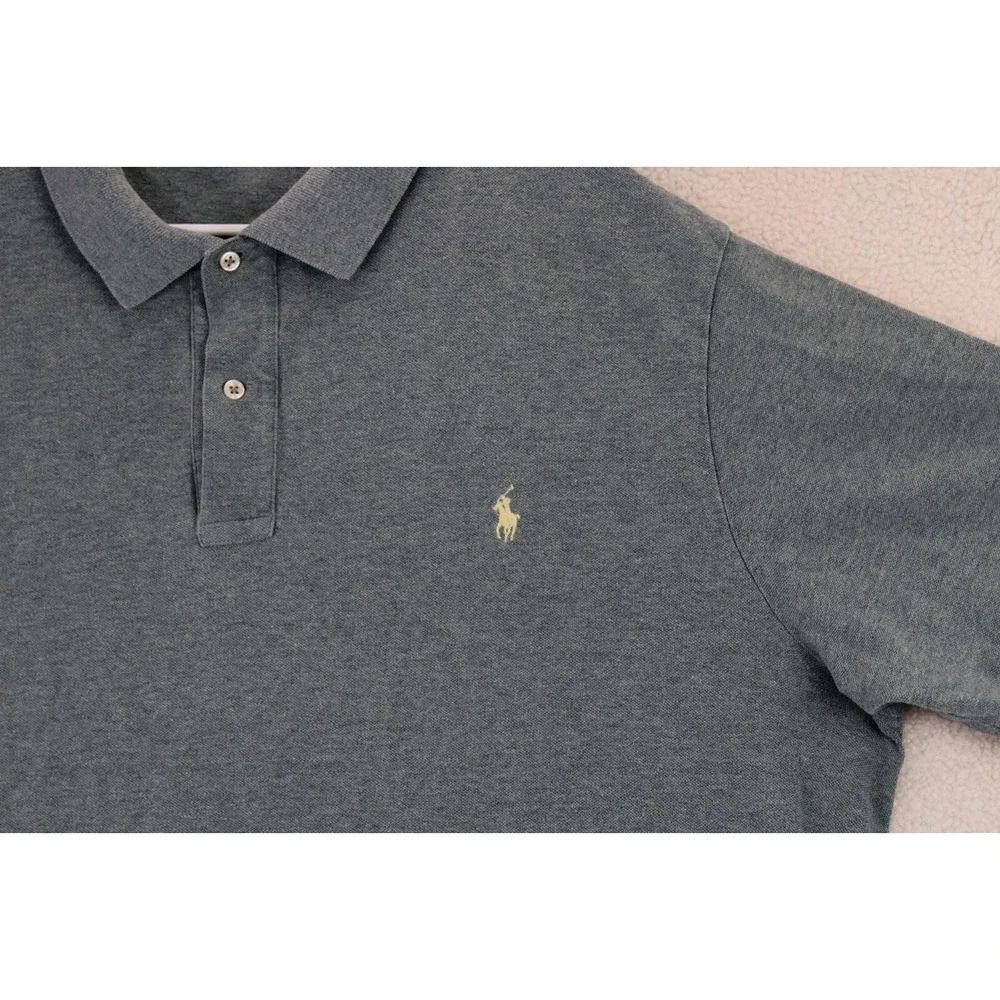 Polo Ralph Lauren Men's 2XLT Tall Grey Short Sleeve Classic Fit Polo Shirt‎
